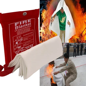 Противопожарное одеяло Противопожарное одеяло из стекловолокна Огнестойкое одеяло Аварийное защитное покрывало для выживания