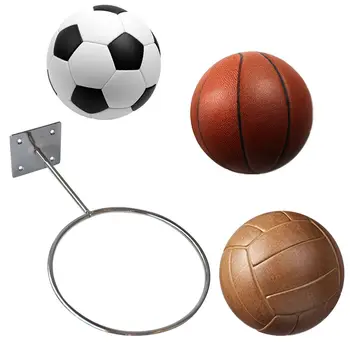  Размещение Металлический держатель футбольной кепки Футбольная баскетбольная стойка для дисплея Настенное крепление Держатель мяча Баскетбольный кронштейн