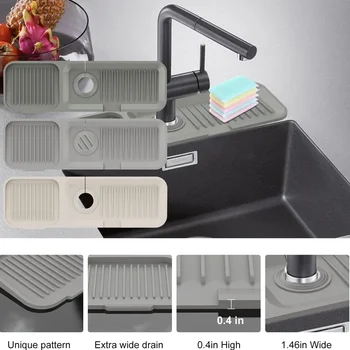 Силиконовый коврик Столешница Keep Protector S Sink Home Splash Ванная комната Сухой кухонный смеситель и защита