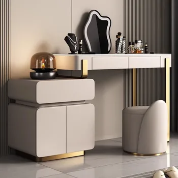 Скандинавский современный стул Туалетный столик Минималистичный дизайн Kawaii Макияж Зеркало Туалетный столик Высококачественная текстура Tocador Мебель