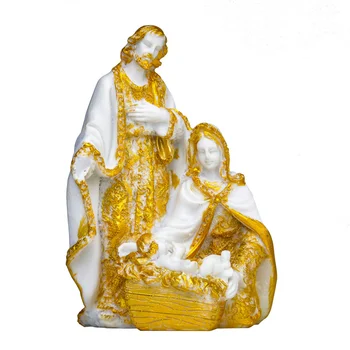 Смола Архиепископ Священник Монахиня Статуя Иисуса Бога Дева Мария Мадонна Иосиф Католическая религиозная скульптура Пасхальные статуэтки Украшение