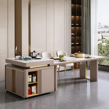 Специальные обеденные столы в стиле ретро Раздвижной складной стол для гостиной скандинавского дизайна Современная многофункциональная мебель YX50CZ
