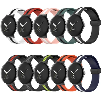  Спортивные часы Ремешок на запястье Магнитная пряжка Силиконовый ремешок для спортивных часов Мягкая водонепроницаемая замена для Google Pixel Watch 2022