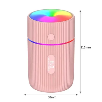 Увлажнитель Портативный USB Ультразвуковой Красочный Чашка Диффузор Cool Mist Maker Увлажнитель воздуха Очиститель воздуха с подсветкой для автомобиля