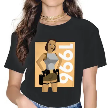 Удивительная кавайная футболка для женщин Футболки с круглым вырезом Tomb Raider Лара Крофт Приключенческая игра Фильм Футболка с коротким рукавом Классическая