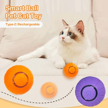 Умные игрушки для кошек Автоматический катящийся мяч Электрические игрушки для кошек Интерактивные для дрессировки кошек Самодвижущиеся игрушки для котят Товары для домашних животных