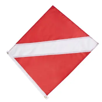  Флаг для дайвинга на открытом воздухе Красный цвет Флаг лодки Флаги для дайвинга Для подводного плавания Фридайвинг Подводная охота Снорклинг 19,7 X 24 дюйма