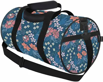 Цветочная спортивная сумка Милые цветы Листва Ромашки Колокольчики Листья Унисекс Спортивная дорожная сумка Легкая сумка для выходных