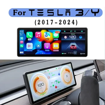 Цифровая приборная панель Heads Up Display Wireless Carplay Android Auto для Tesla Model 3 Y HUD Аксессуары 2023