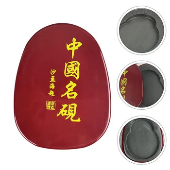 Чернильница для китайской каллиграфии с крышкой Чернильница для хранения чернил Чернильница Китайский Дуань Чернильный камень для каллиграфии Практика живописи