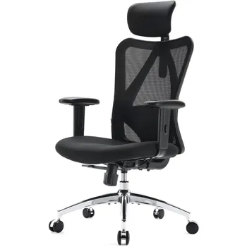 эргономичное офисное кресло для больших и высоких людей регулируемый подголовник с 2D подлокотником Поясничный черный компьютерное кресло Мобильные стулья