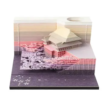 Япония Храм Киёмидзу 3D Искусство Заметка Блокнот Трехмерная резьба по бумаге Блокнот Клейкие заметки Офисные украшения Украшения Подарки